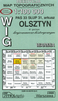 Olsztyn. Reprint mapy WIG 1:100 000