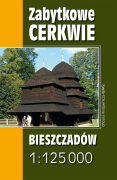 Zabytkowe cerkwie Bieszczadów. Mapa w skali 1:125 000 (plik TrekBuddy tar)