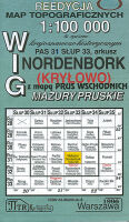 Nordenbork (Mazury Pruskie). Reprint mapy WIG w skali 1:100 000