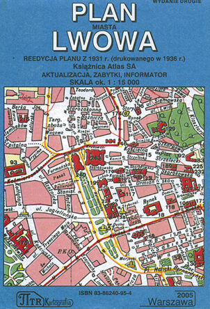 Plan Lwowa z 1936 r. Skala ok. 1:15 000
