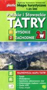 Tatry Polskie i Słowackie 2x1. Dwuczęściowa foliowana mapa turystyczna w skali 1:25 000