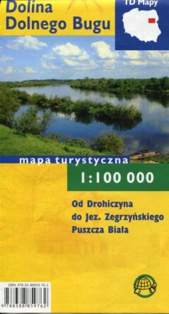 Dolina dolnego Bugu. Mapa turystyczna w skali 1:100 000