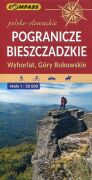 Pogranicze bieszczadzkie. Wyhorlat, Góry Bukowskie. Mapa turystyczna w skali 1:50 000.