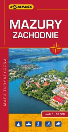 Mazury Zachodnie. Laminowana mapa turystyczna w skali 1:50 000