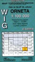 Orneta. Reedycja arkusza mapy topograficznej WIG