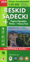 Beskid Sądecki Foliowana mapa turystyczna w skali 1:50 000