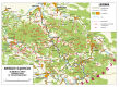 Mapka zasięgu i przebieg tras przewodnika Beskid Sądecki i małe Pieniny