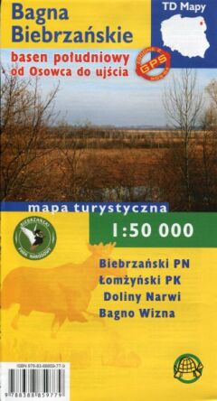 Bagna Biebrzańskie. Basen południowy. Mapa turystyczna 1:50 000