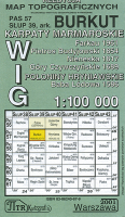 Burkut (Karpaty Marmaroskie). Reprint mapy tograficznej WIG 1:100 000