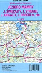 Jezioro Mamry, J. Święcajty, J. Stręgiel, J. Kirsajty, J. Dargin. Mapa 1:25 000. Mapa foliowana