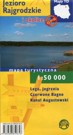 Jezioro Rajgrodzkie i okolice. Foliowana mapa turystyczna w skali 1:50 000