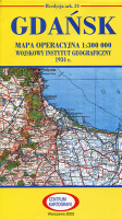 Gdańsk. Mapa 1:300 000. Reprint arkusza mapy operacyjnej WIG