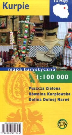 Kurpie. Foliowana mapa turystyczna 1:100 000