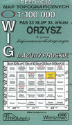 Orzysz. Reprint mapy WIG 1:100 000