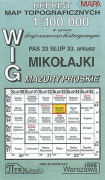 Mikołajki. Reprint mapy  WIG 1:100 000
