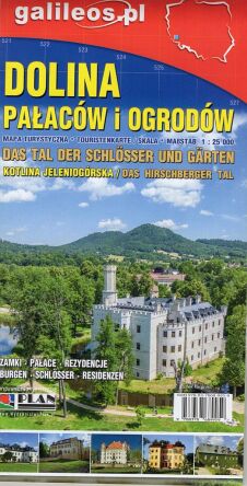 Dolina Pałaców i Ogrodów. Mapa turystyczna w skali 1:25 000