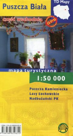 Puszcza Biała część wschodnia. Foliowana Mapa 1:50 000