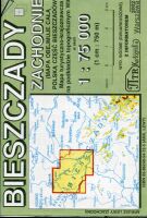 Bieszczady Zachodnie. Mapa 1:75 000 - reedycja powiększonych map WIG