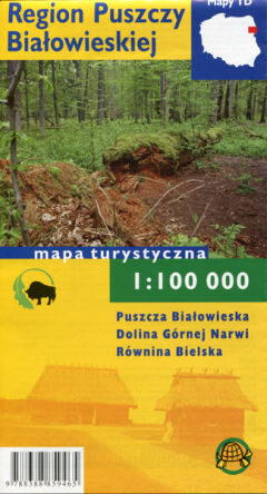 Region Puszczy Białowieskiej . Mapa 1:100 000