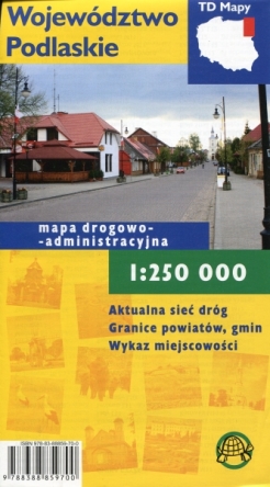Województwo Podlaskie. Mapa 1:250 000