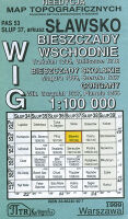 Sławsko (Bieszczady). Reprint mapy WIG 1:100 000