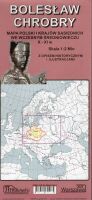 Bolesław Chrobry. Mapa Polski i krajów Sąsiednich we wczesnym średniowieczu. Skala 1:2 mln